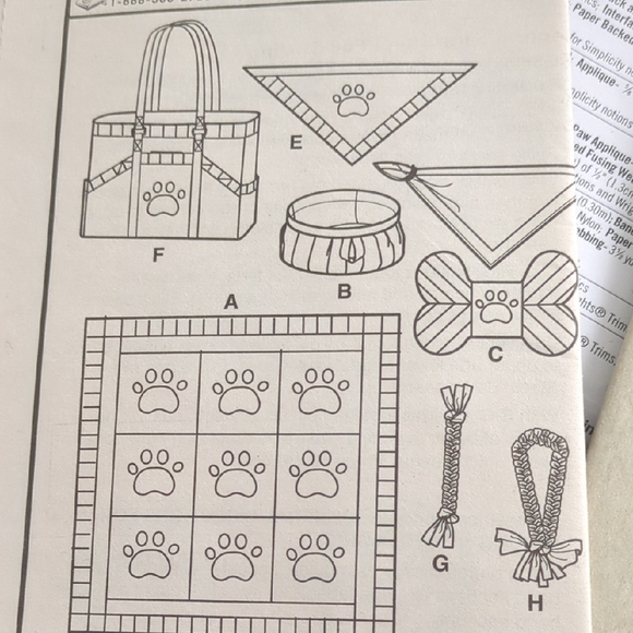 Simplicity 4061 Dog Scarves  & Accessories Sewing Pattern - Picture 6 of 6